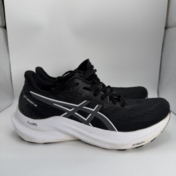 Asics GT 2000 12 Shoes Women Size 7 Black Running Cushioned Trainer - Picture 1 of 11